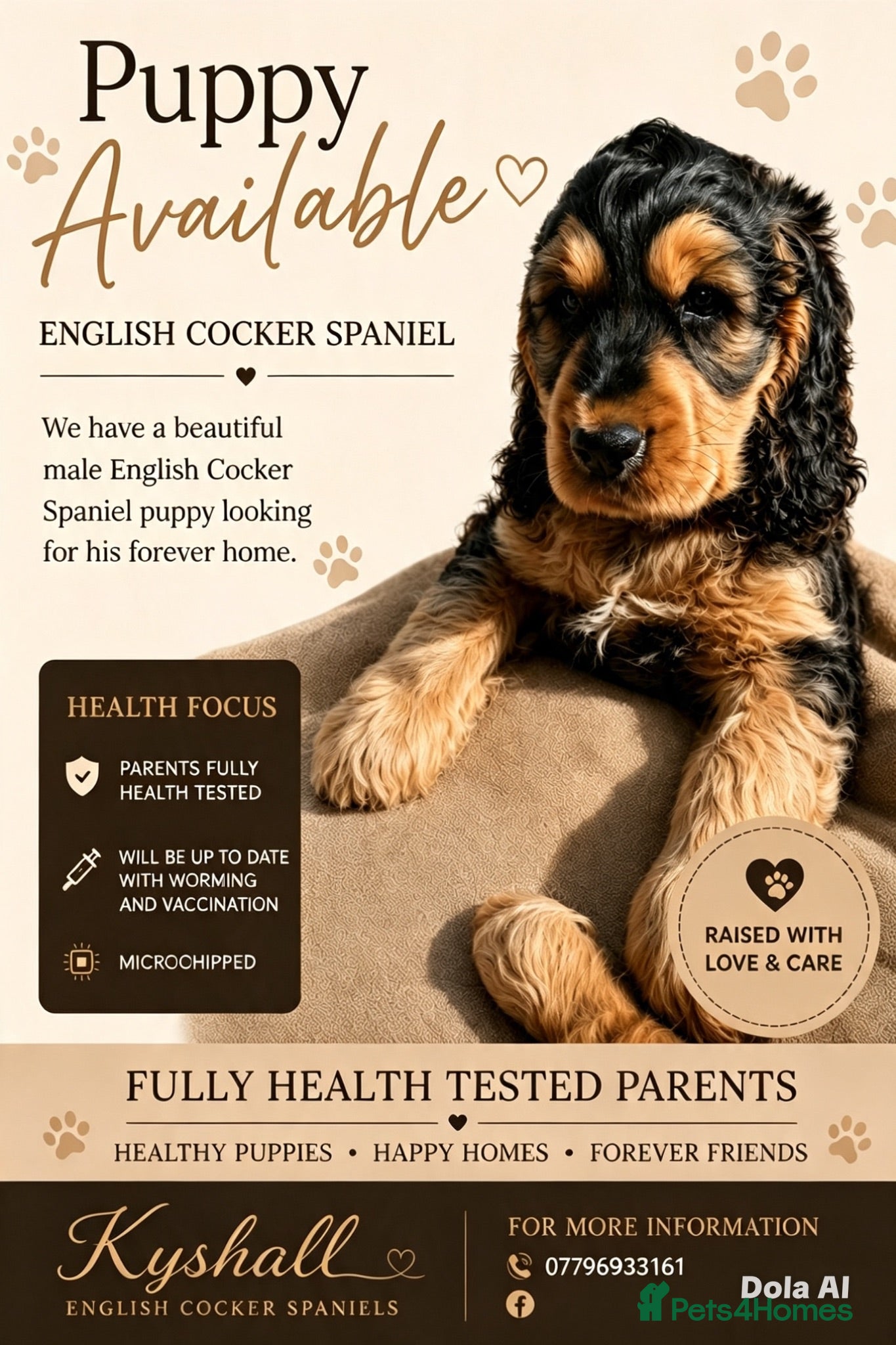 Cocker Spaniel dogs Stunning English show type cocker puppies  - Advert 1