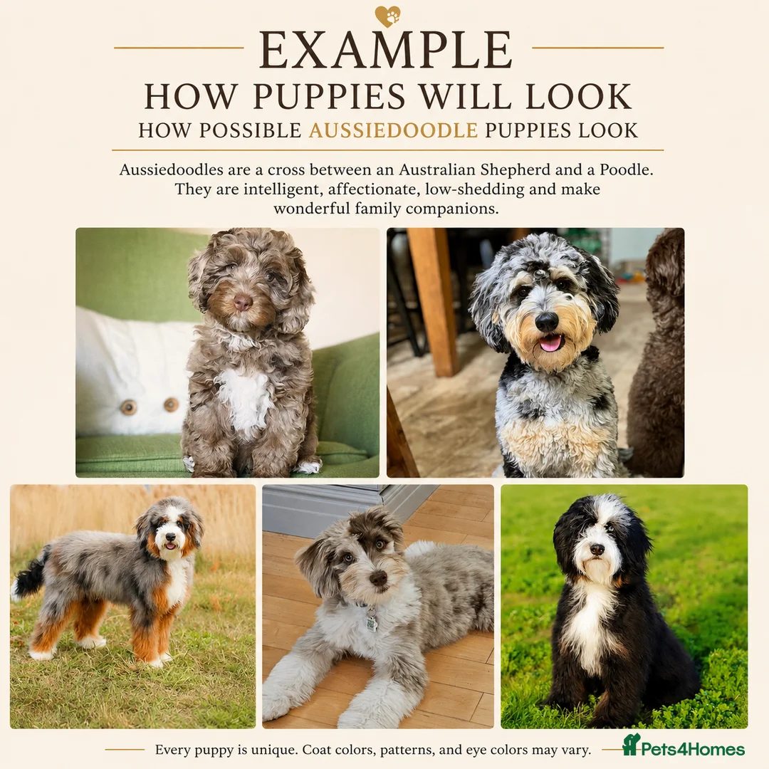 Aussiedoodle dogs for sale: Aussiedoodle F1 Health Tested KC registered parent in Leeds - Advert 2