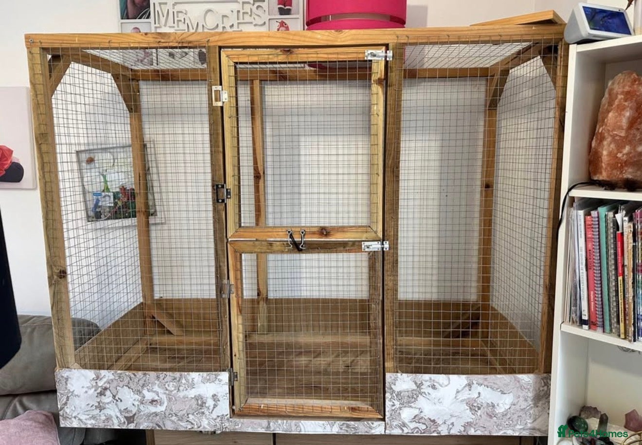 Mixed Breed birds 2x handmade bird cages with natural perches  - Advert 9