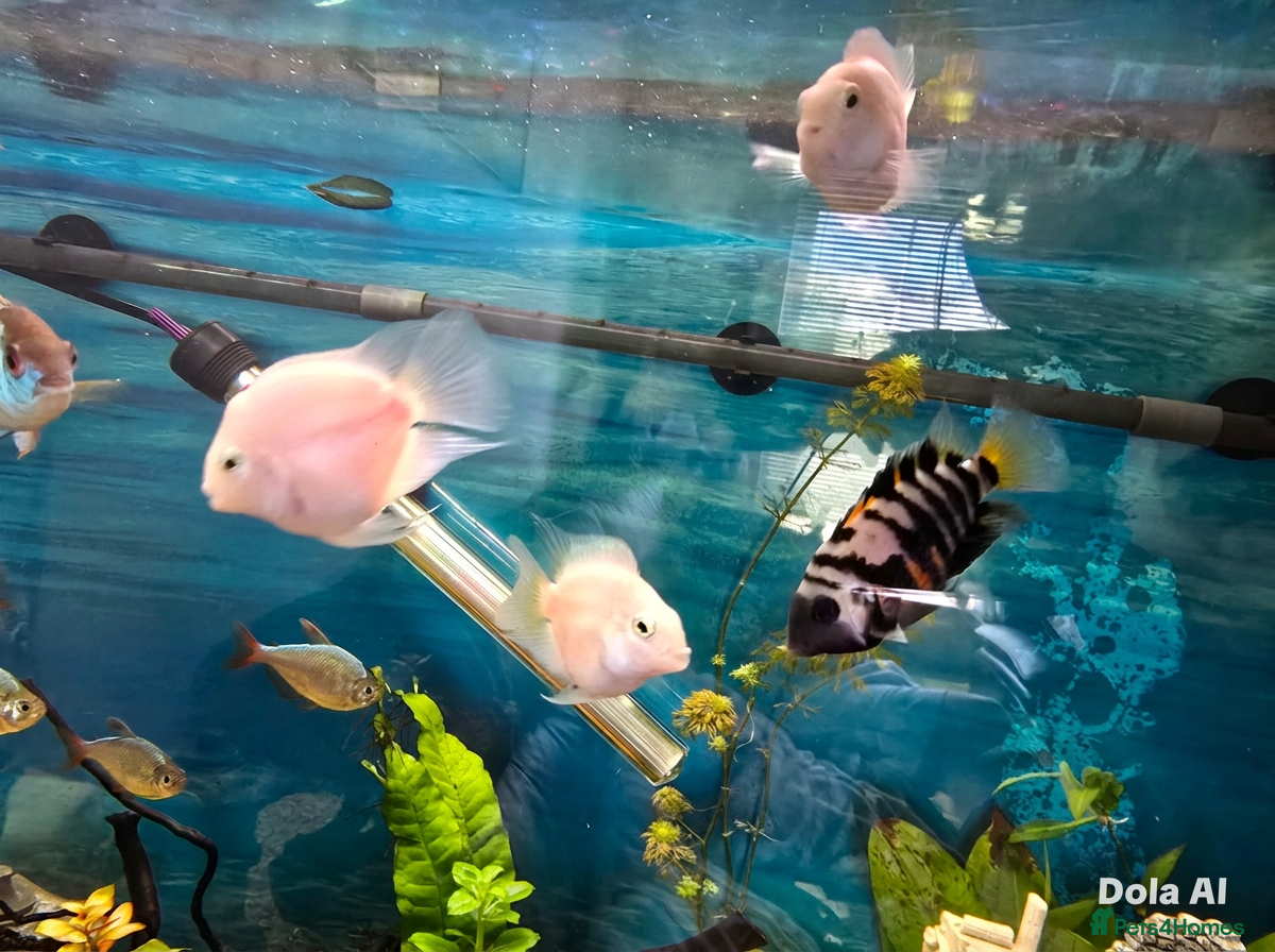 Cichlids fish Platinum parrot x convict fish breeding pairs - Advert 2