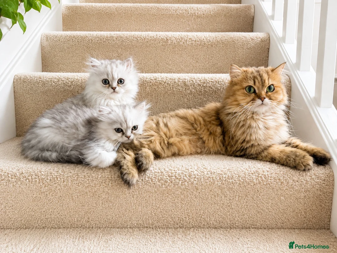 Persian cats for sale: GCCF registered beautiful silver Persian kittens  - Advert 1