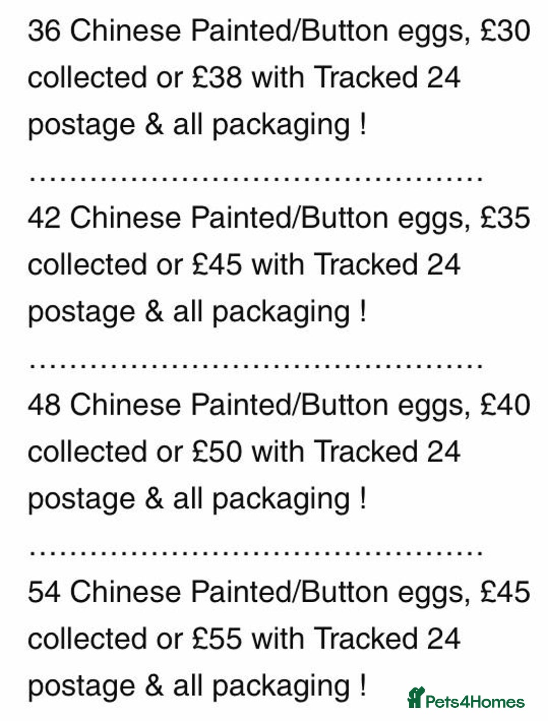 Quail poultry for sale: QUAIL EGGS/CHINESE PAINTED BUTTONS ! - Advert 38