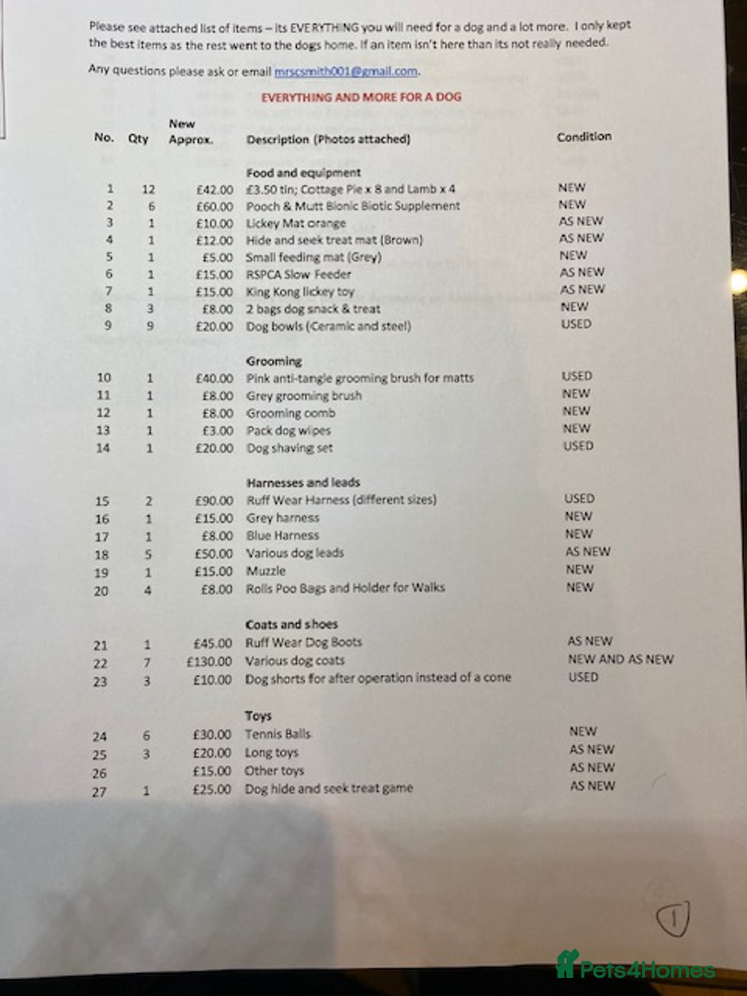 Mixed Breed dogs for sale: All Equipment needed for a dog - Advert 2