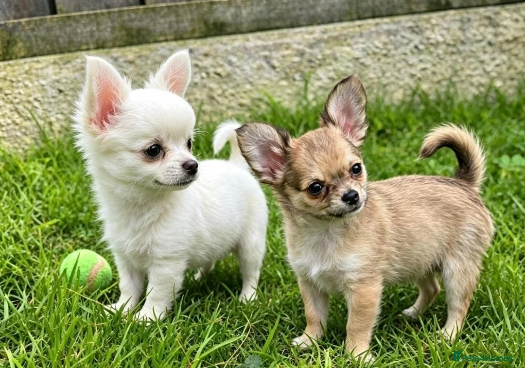 Chihuahua dogs for sale: READY NOW- Rare full white & fawn sable chihuahuas - Advert 1