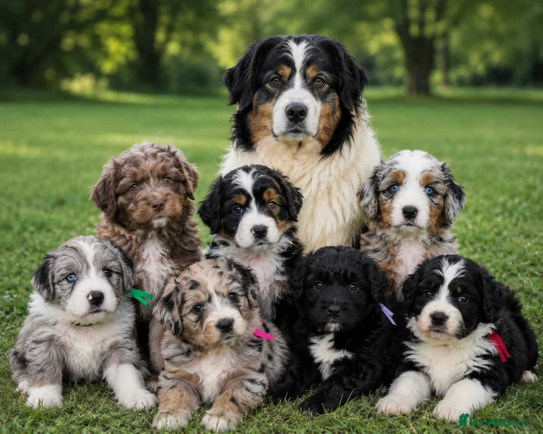 Australian Shepherd dogs for sale: Aussiedoodle puppies F1 health tested parents  - Advert 1