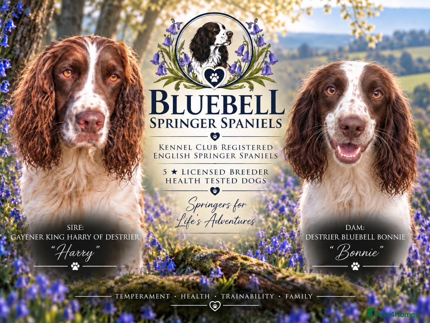 English Springer Spaniel dogs for sale: Outstanding Home Reared KC 5 ⭐️ Vetted Ready now  - Advert 1