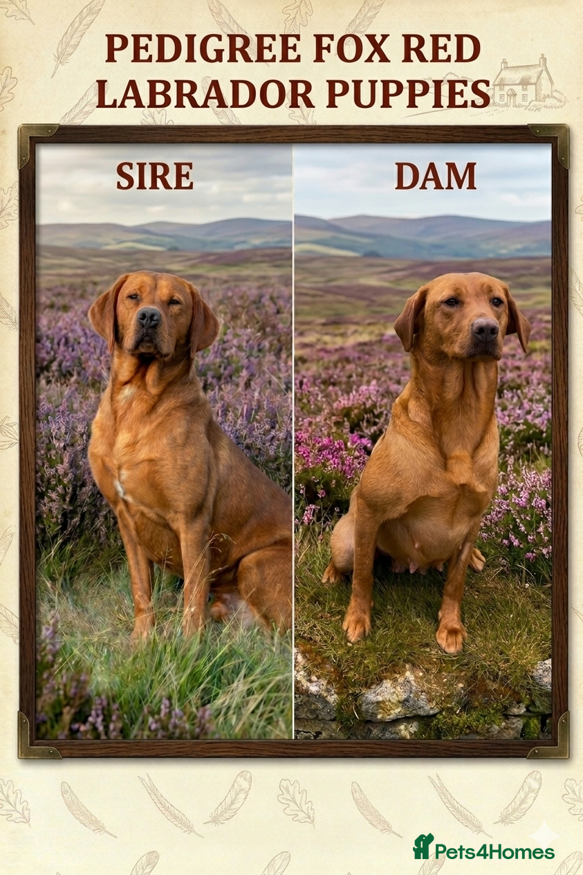 Labrador Retriever dogs KC Reg Fox Red Labrador Puppies Health Tested - Advert 1