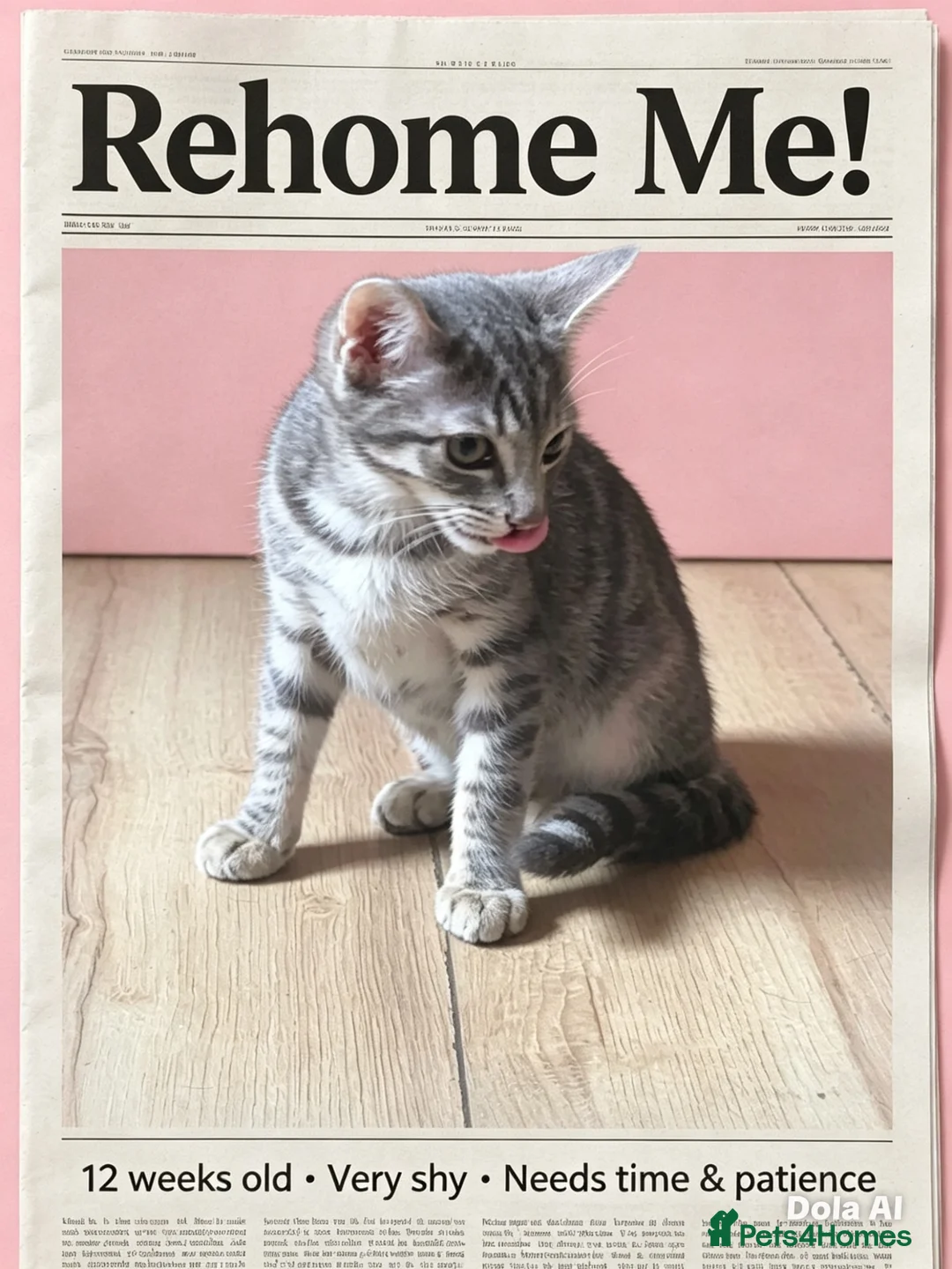 Mixed Breed cats for sale: Silver tabby (shy little girl) in Ashton-under-Lyne - Advert 1