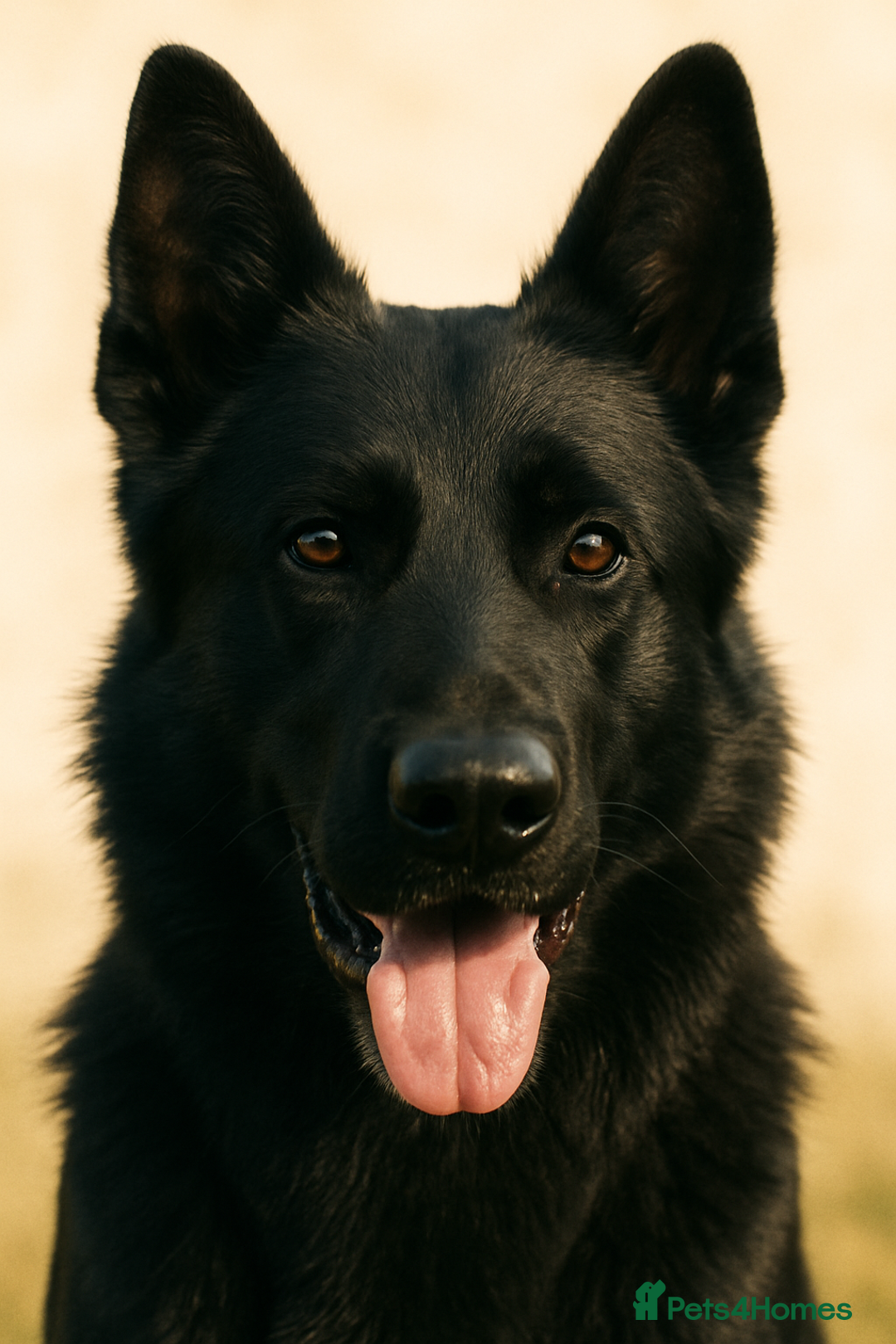 German Shepherd dogs for stud: German Shepherd Kc reg hip scored solid black in Darlington - Image 1