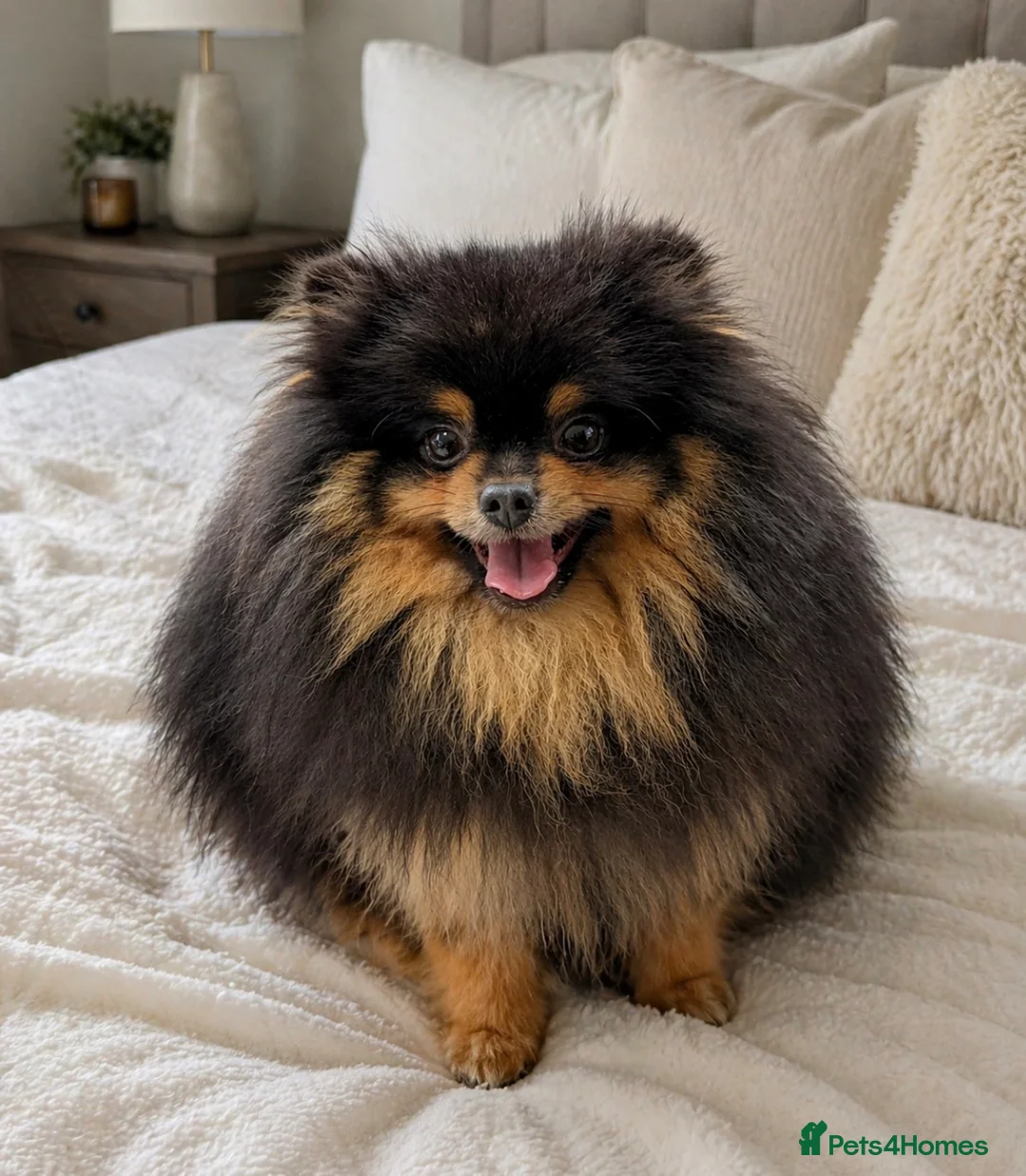Pomeranian dogs for stud: Black and cherry tan Pomeranian stud  - Advert 1
