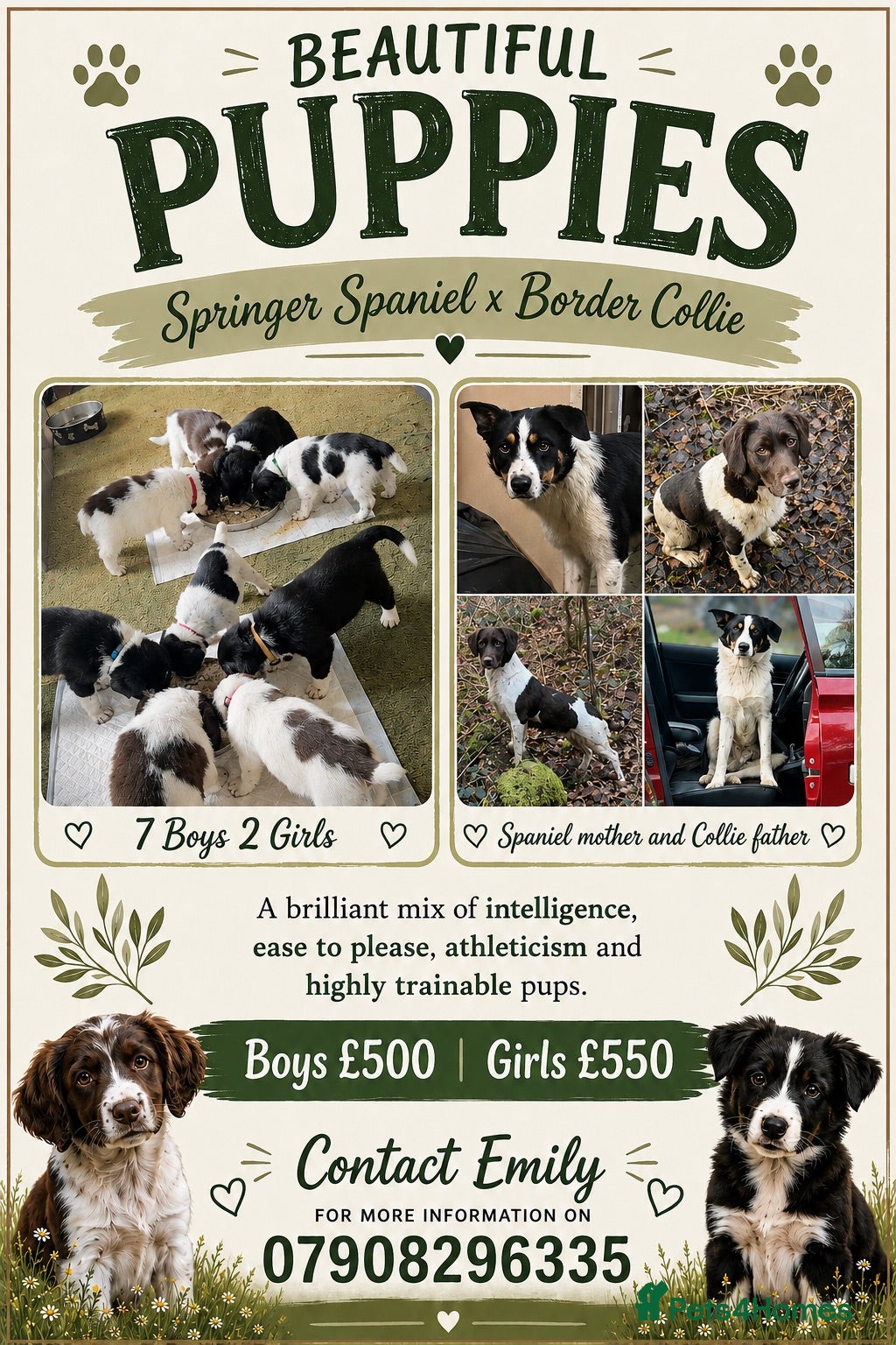 Sprollie dogs Springer x Collie - Advert 12