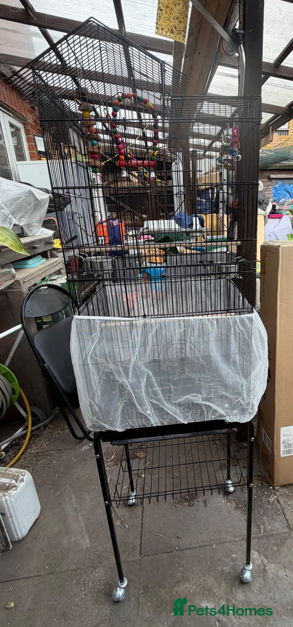 Mixed Breed rodents Large Tall Bird Cage w/ Rolling Stand &Accessories - Advert 8
