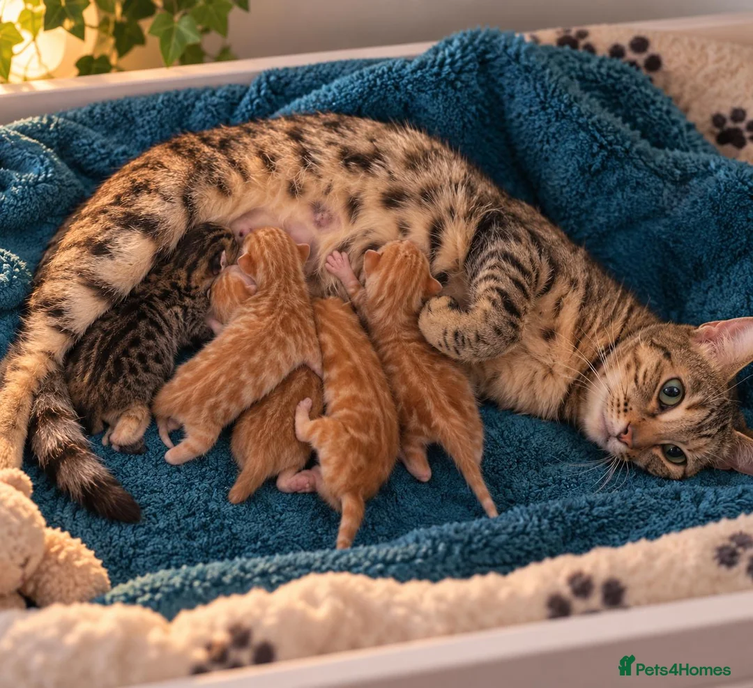 Mixed Breed cats for sale: Bengal Mix Kittens – 4 ginger Boys & 1 tabbyGirl - Advert 1