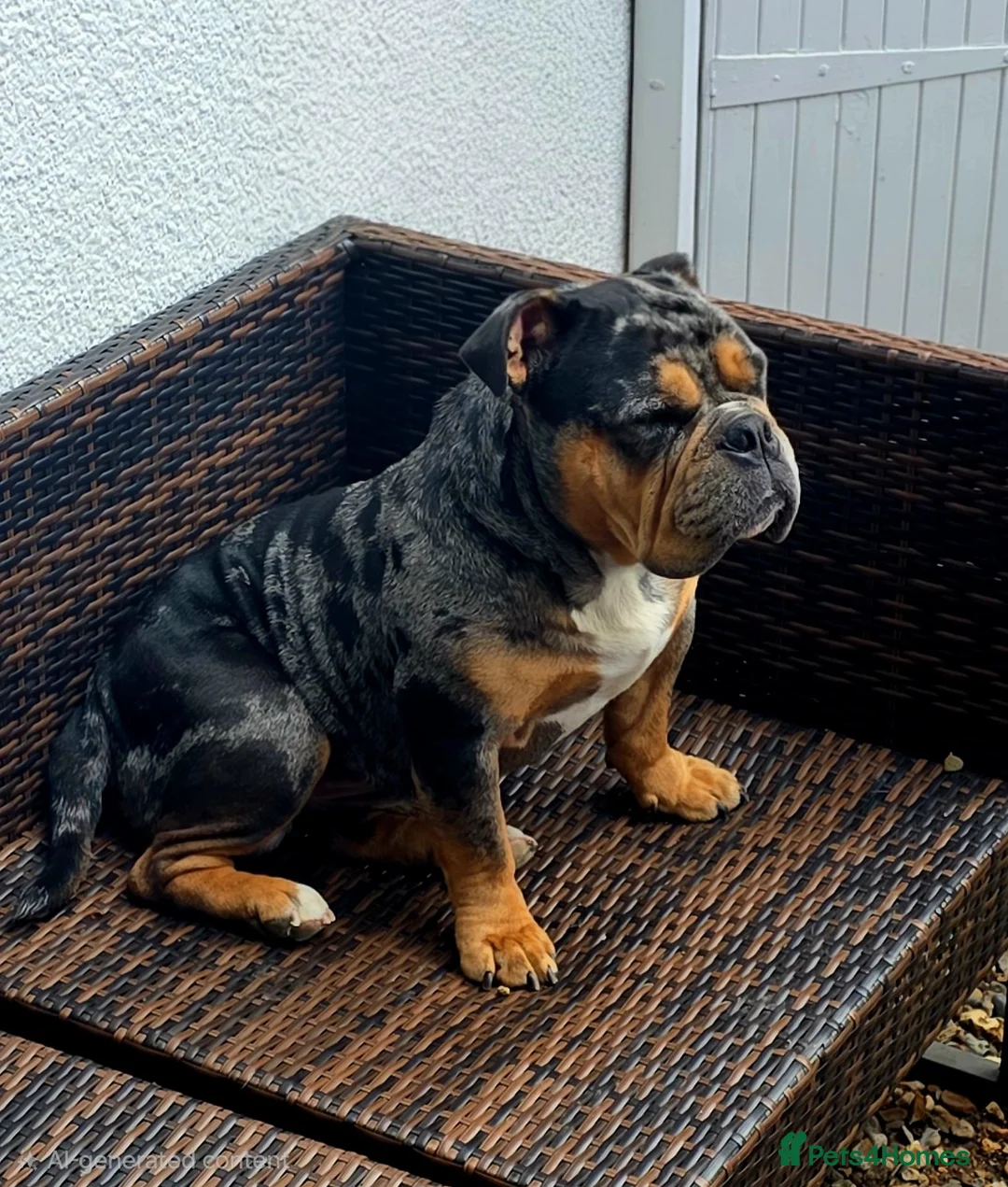 English Bulldog dogs for stud: Stunning tri mearle for Stud  in Norwich - Advert 2
