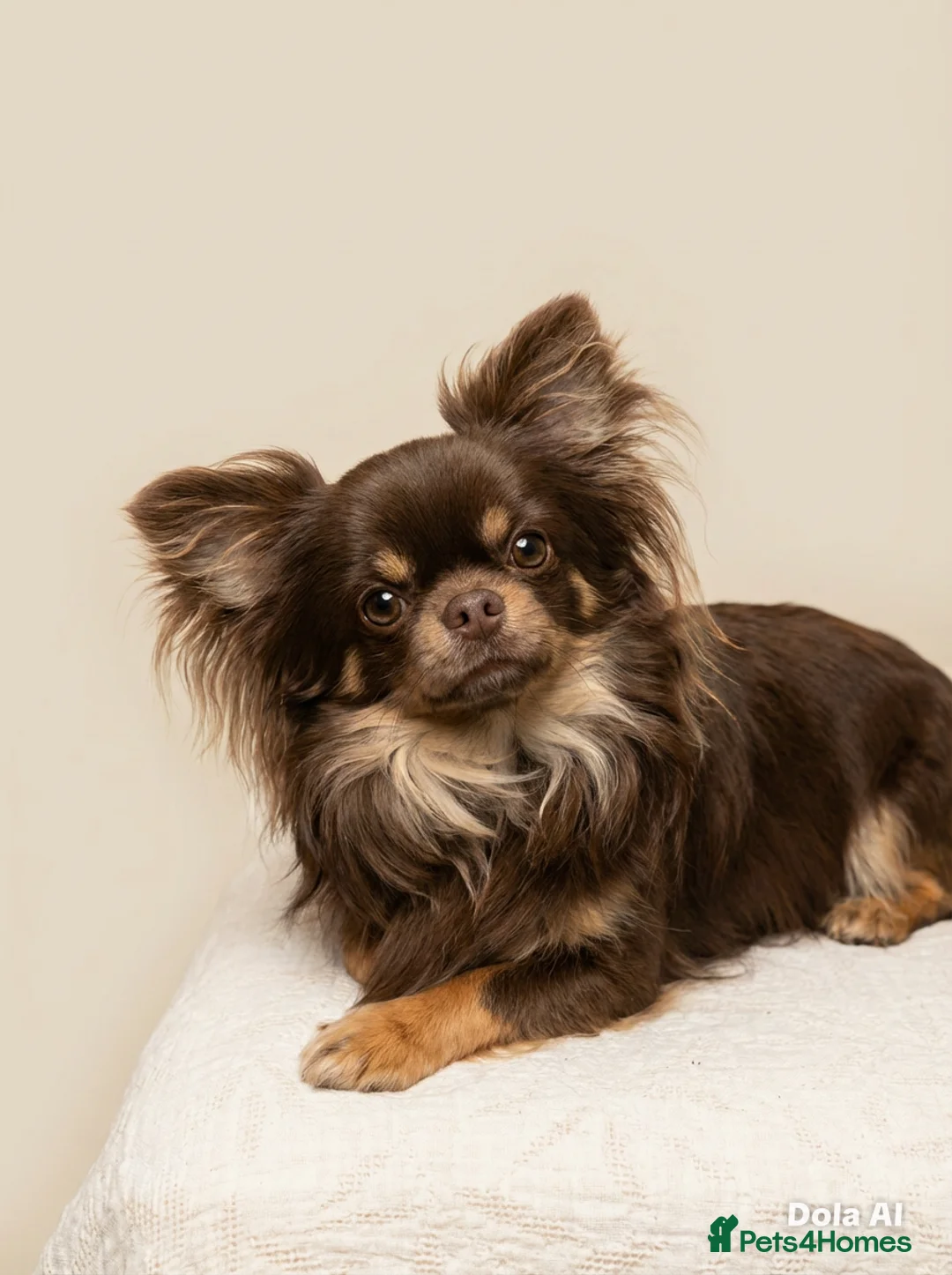 Chihuahua dogs for stud: Handsome chocolate/tan longhair Chihuahua for stud in Manchester - Advert 1