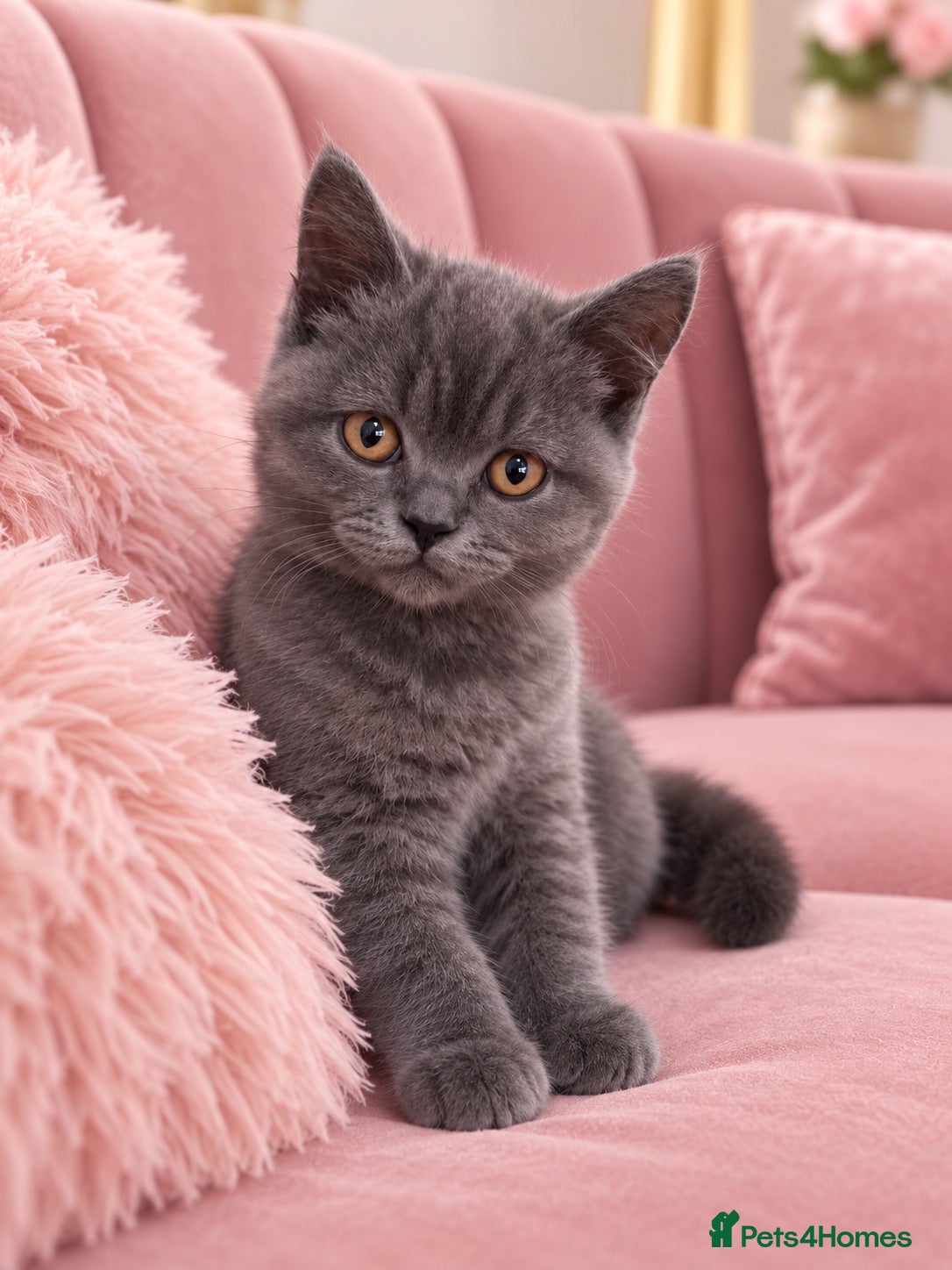 British Shorthair cats Adorable, Litter-Trained Grey Kitten - Advert 1