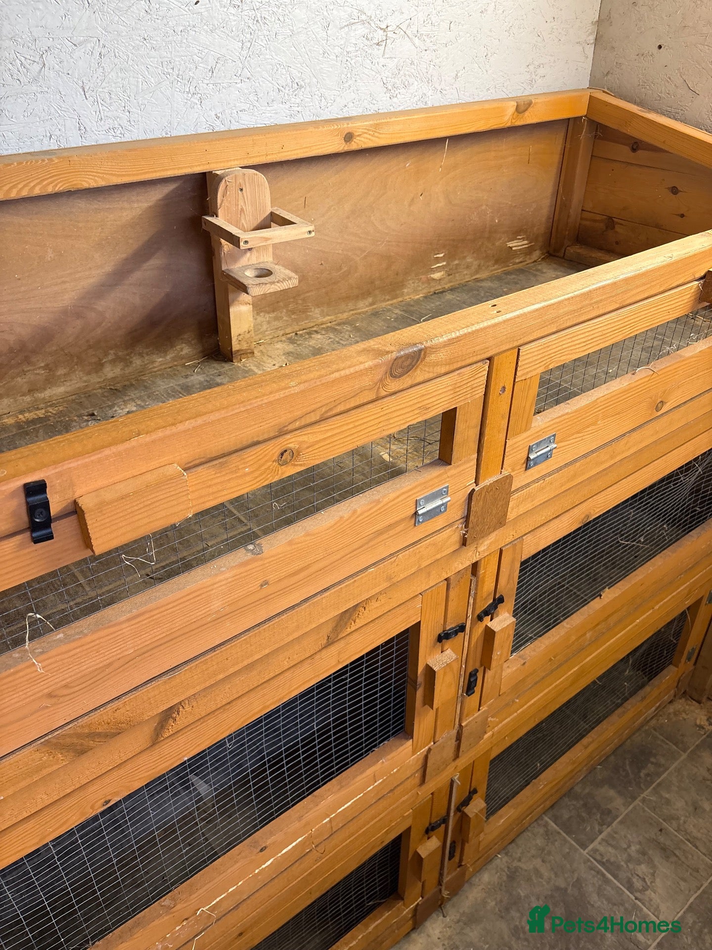 Guinea Pig rodents 6ft 3 tier wooden guinea pig breeding hutch - Advert 2