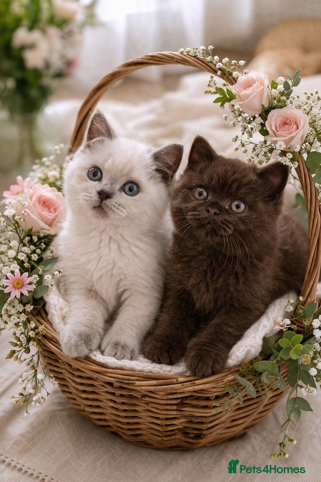 British Shorthair cats Stunning Lilac Point And Chocolate 8 Week Old  - Advert 1