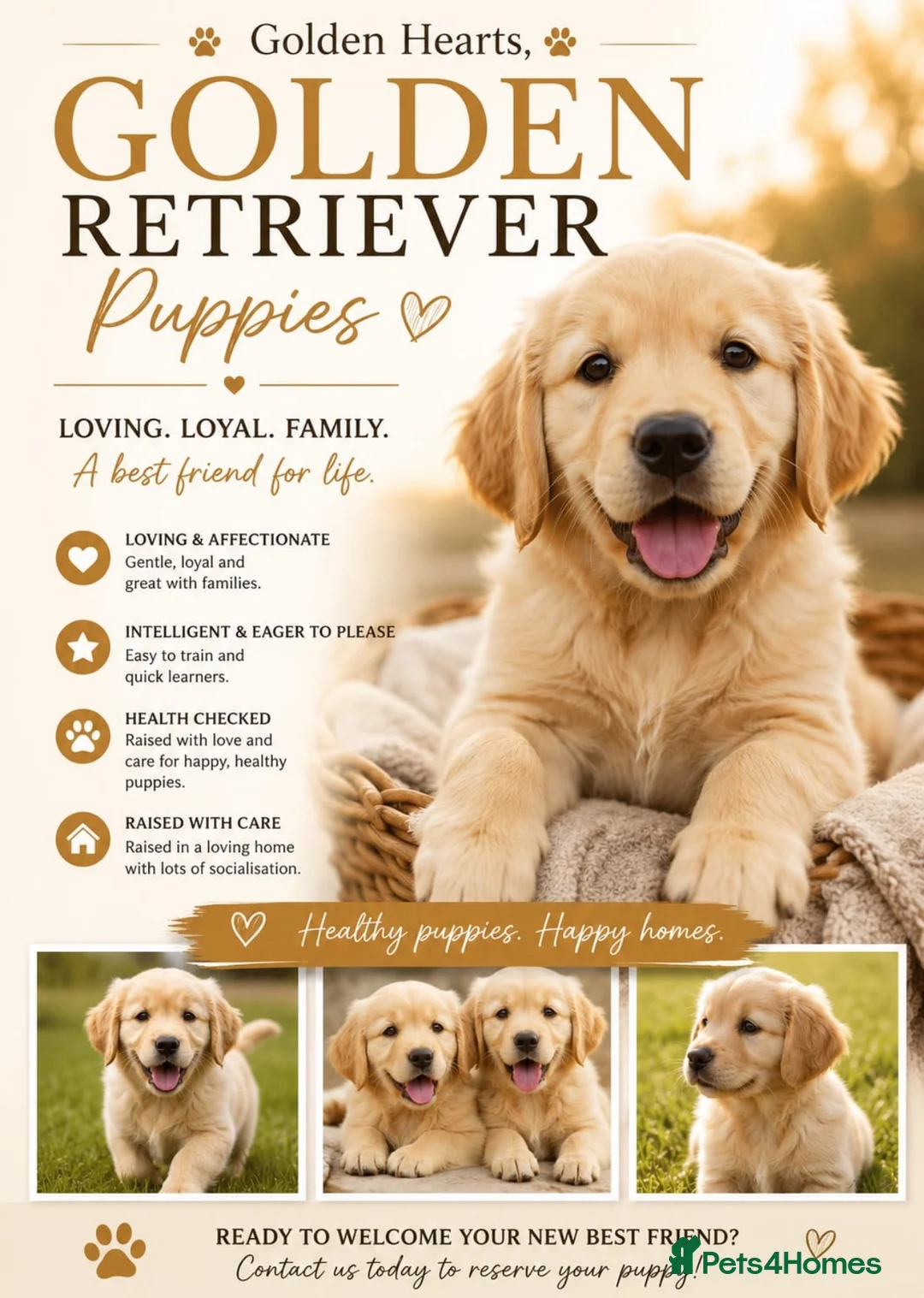 Golden Retriever dogs for sale: Golden retriever puppues in Wymondham - Advert 1