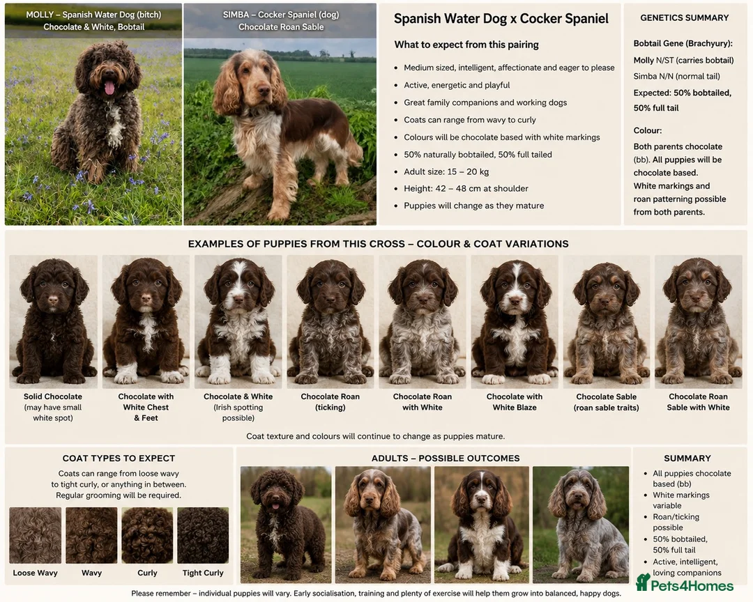 Mixed Breed dogs for sale: Spanish Water dog x Show Cocker Spaniel in Cromer - Advert 6