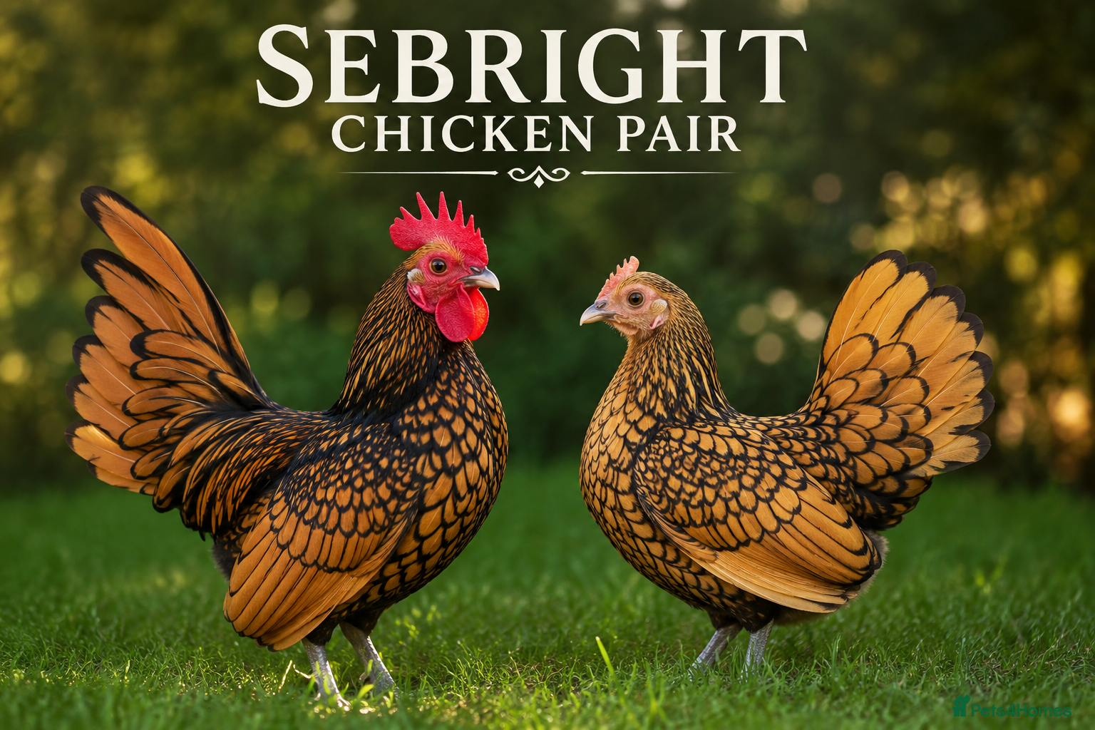 Chickens poultry Beautiful Sebright Chicken Pair - Advert 1