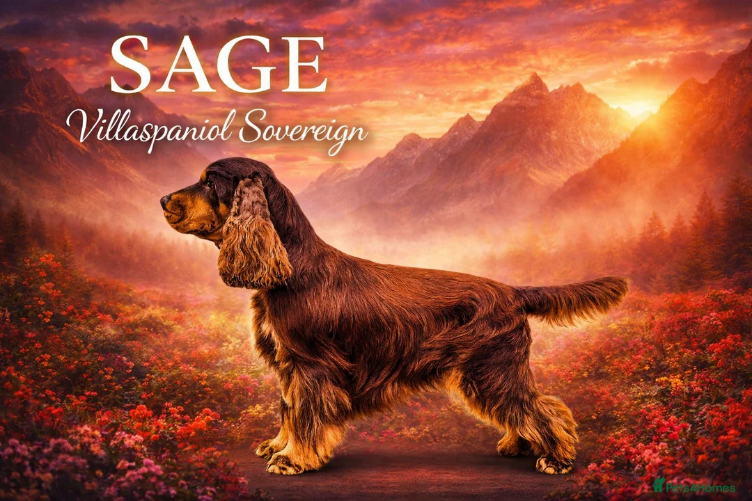 Cocker Spaniel dogs for stud: KC registered Chocolate and tan show cocker stud  - Advert 1