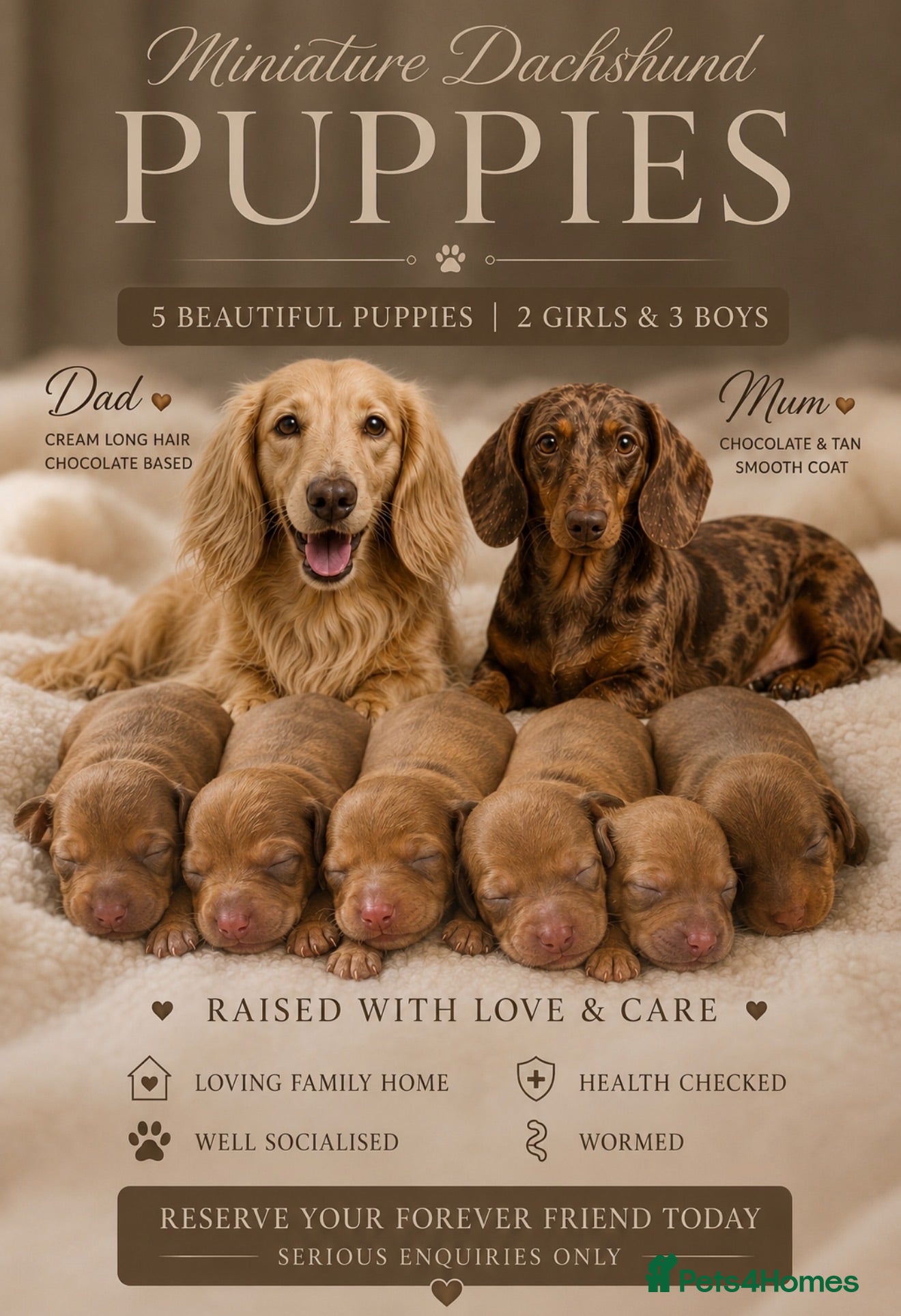 Miniature Dachshund dogs Long haired & Long haired carriers  - Advert 2