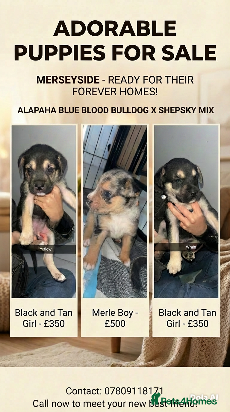 Mixed Breed dogs Alapaha blue blood bulldog x shepsky pups  - Advert 13