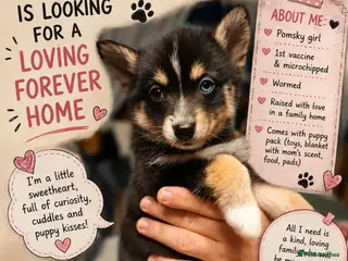 Pomsky dogs Beautiful Pomsky 1 Girl Available - Advert 4