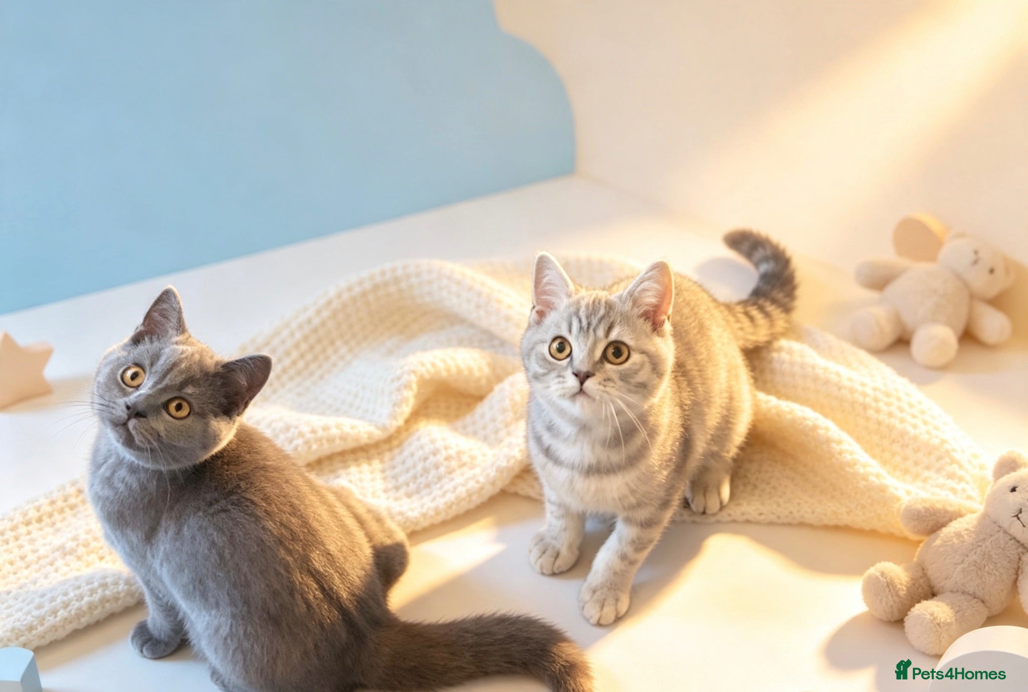 British Shorthair cats 3 beautiful brothers ready for there loving home  - Advert 2