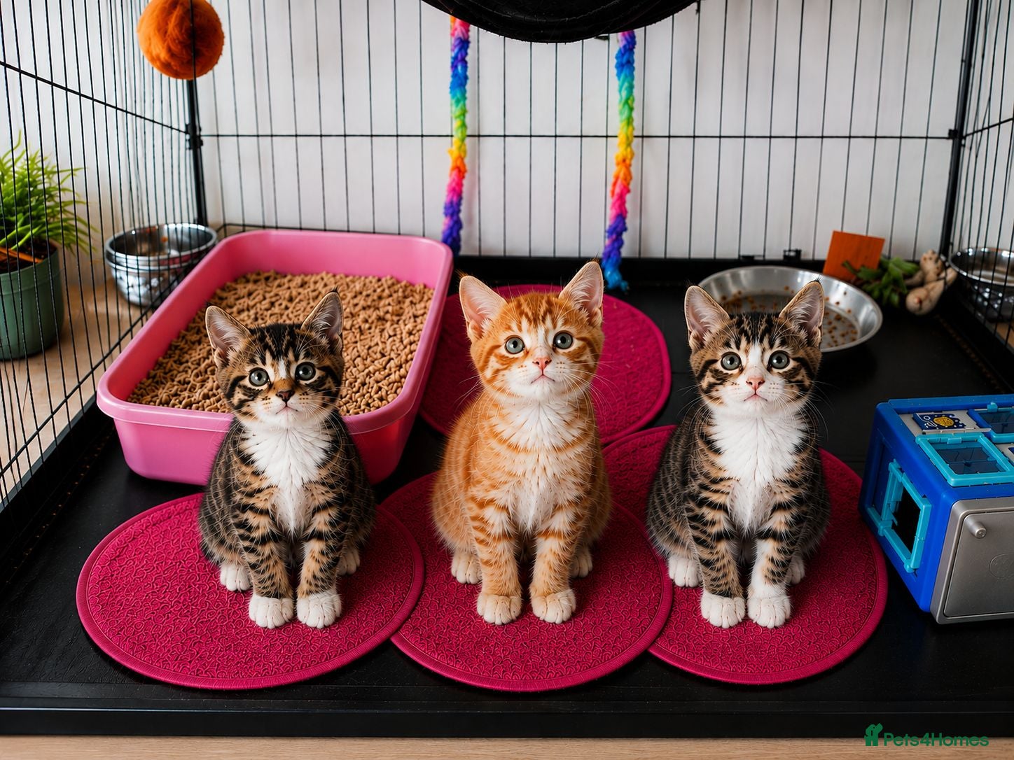 Mixed Breed cats TWIN TABBY GIRLS AND A GINGER BOY - Advert 2