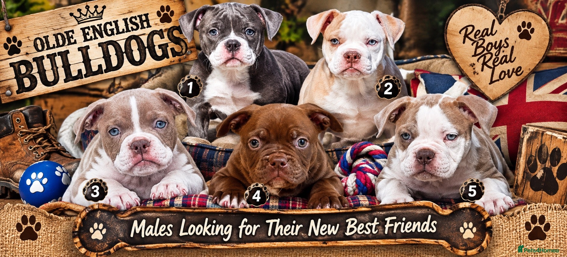 Old Tyme Bulldog dogs 23 years 5⭐️Licensed & Registered uk no1  - Advert 1