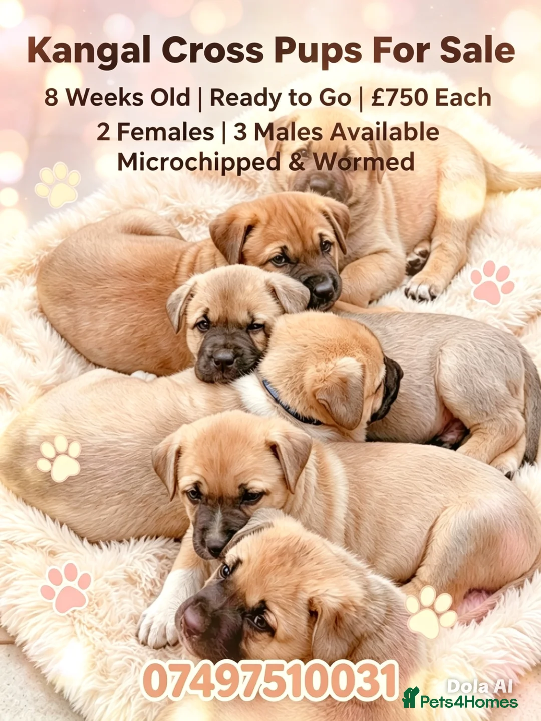 Mixed Breed dogs for sale:  £850! Ready! Stunning Kangal cross  - Advert 2