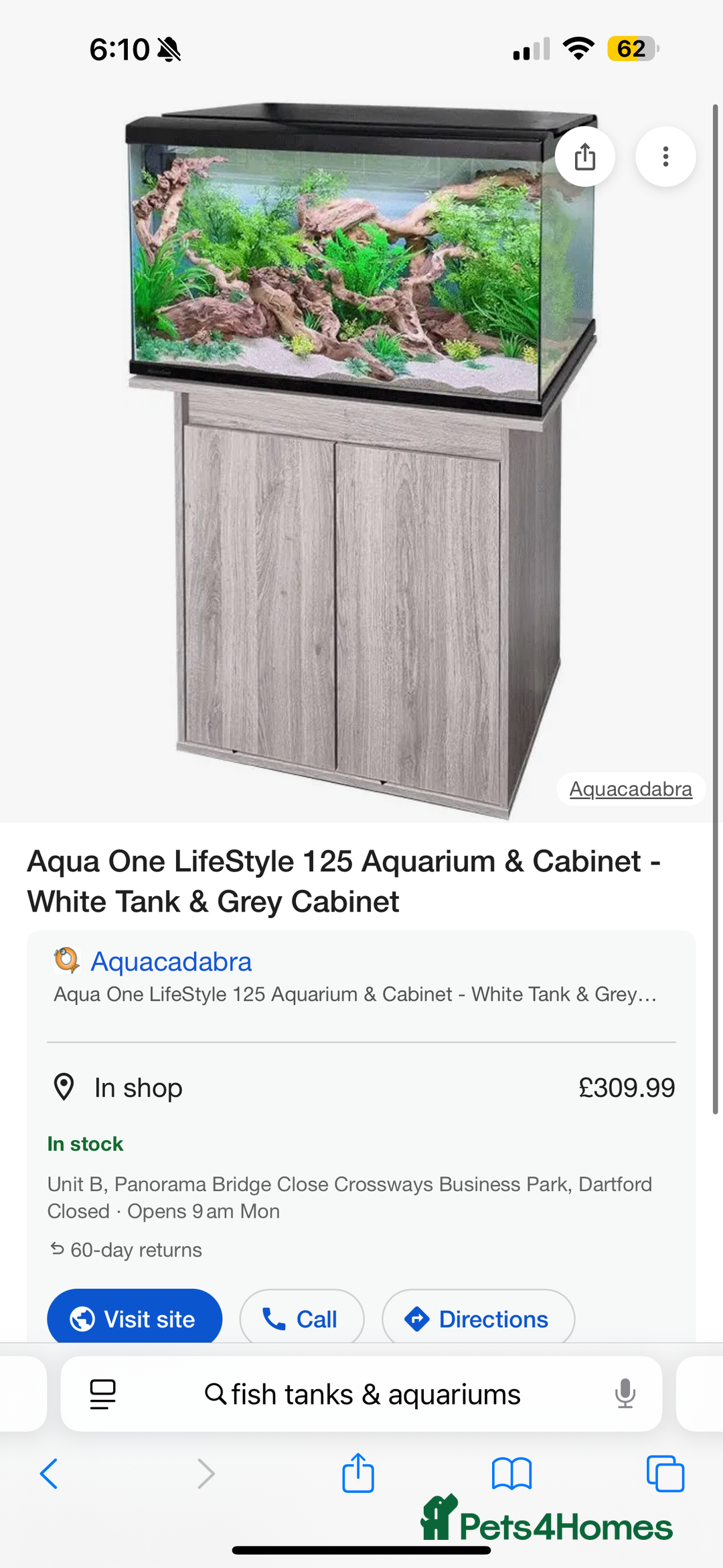 Angelfish fish for sale: Aqua one 125L and grey cabinet WITH FISH  - Advert 2