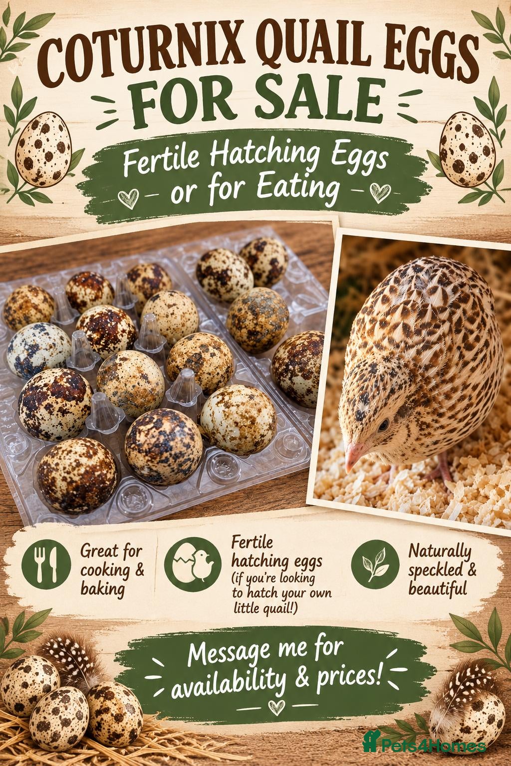 Quail poultry for sale: 🥚🐣 COTURNIX QUAIL EGGS FOR SALE! 🐣🥚 - Advert 1