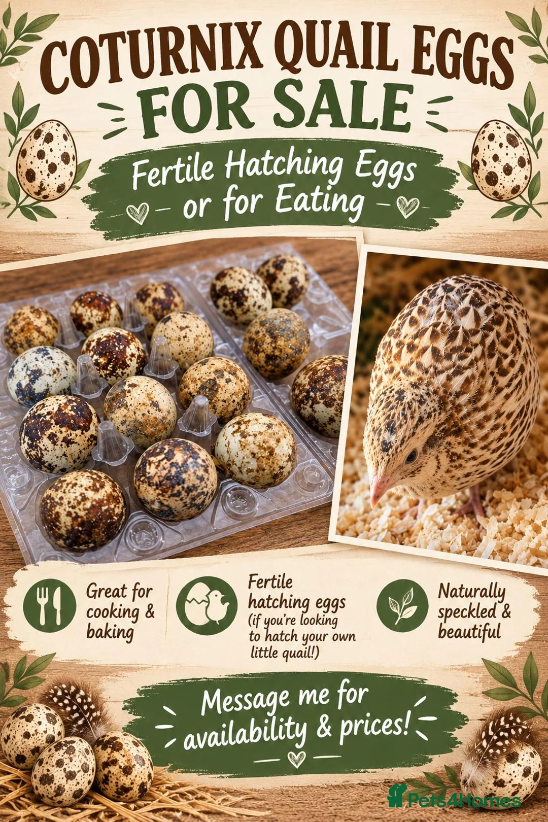 Quail poultry for sale: 🥚🐣 COTURNIX QUAIL EGGS FOR SALE! 🐣🥚 in Derby - Advert 1