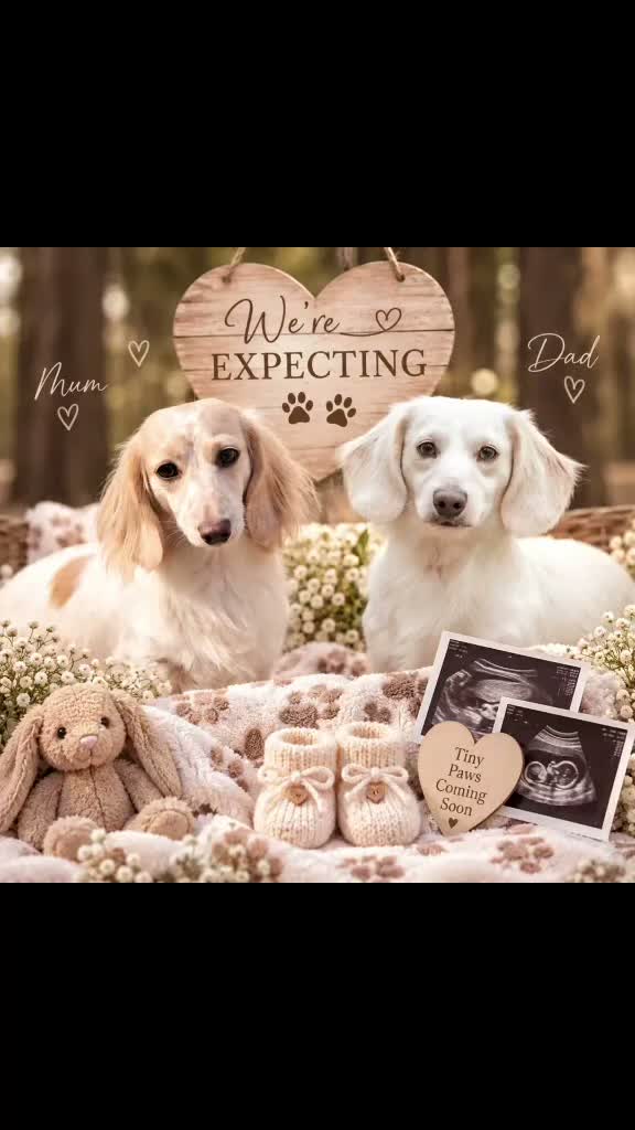 Miniature Dachshund dogs for sale: Cream and cream pied long hair dachshund  - Video 1